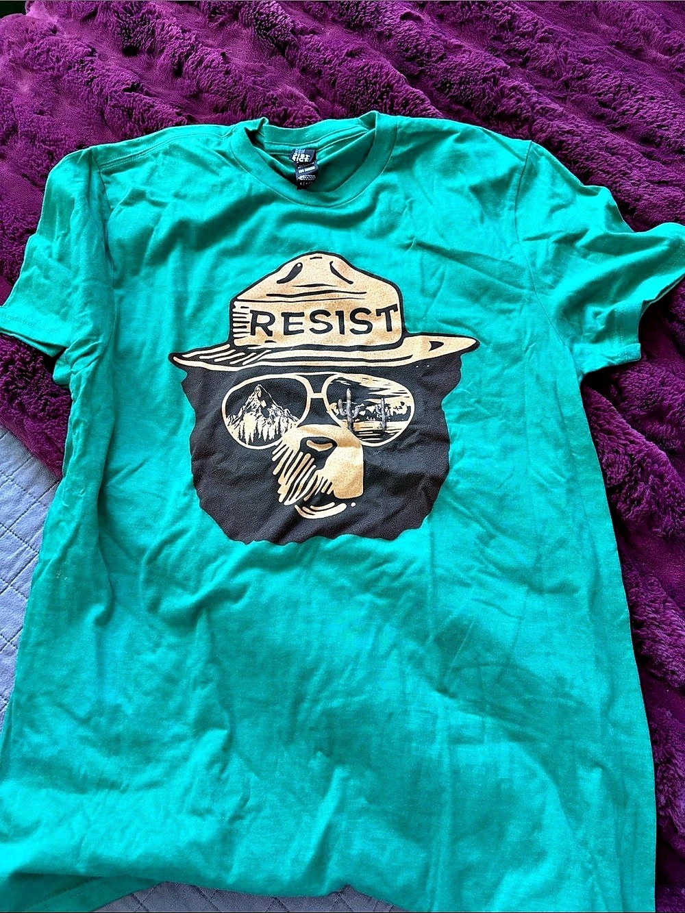 Resist Graphic Tee in green Small national park